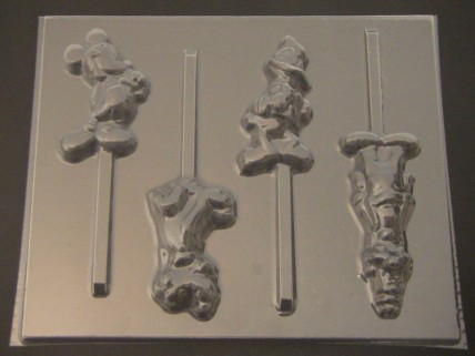 384sp Famous Mouse and Friends Chocolate or Hard Candy Lollipop Mold